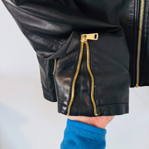 Free People Harriet Vegan Leather Hooded Moto Jacket - XL - Picture 10 of 12